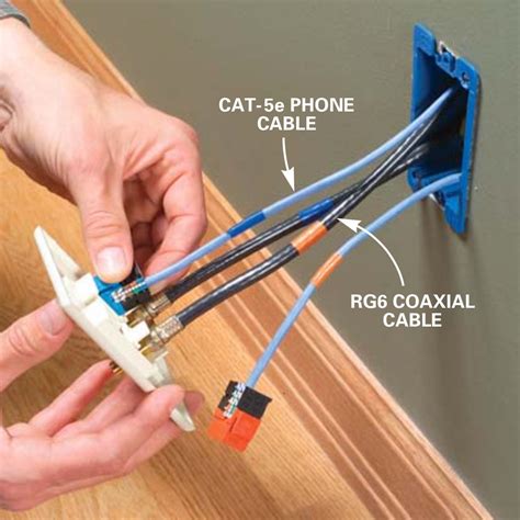 coax junction box diagram|receptacle and coax outlet.